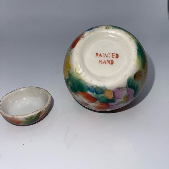 Vintage floral ginger jar 3” - Picture 5 of 5